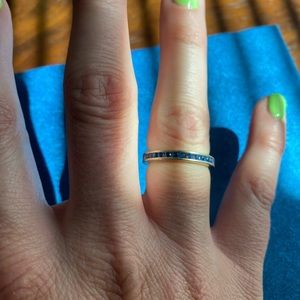 Blue stones, sterling silver ring